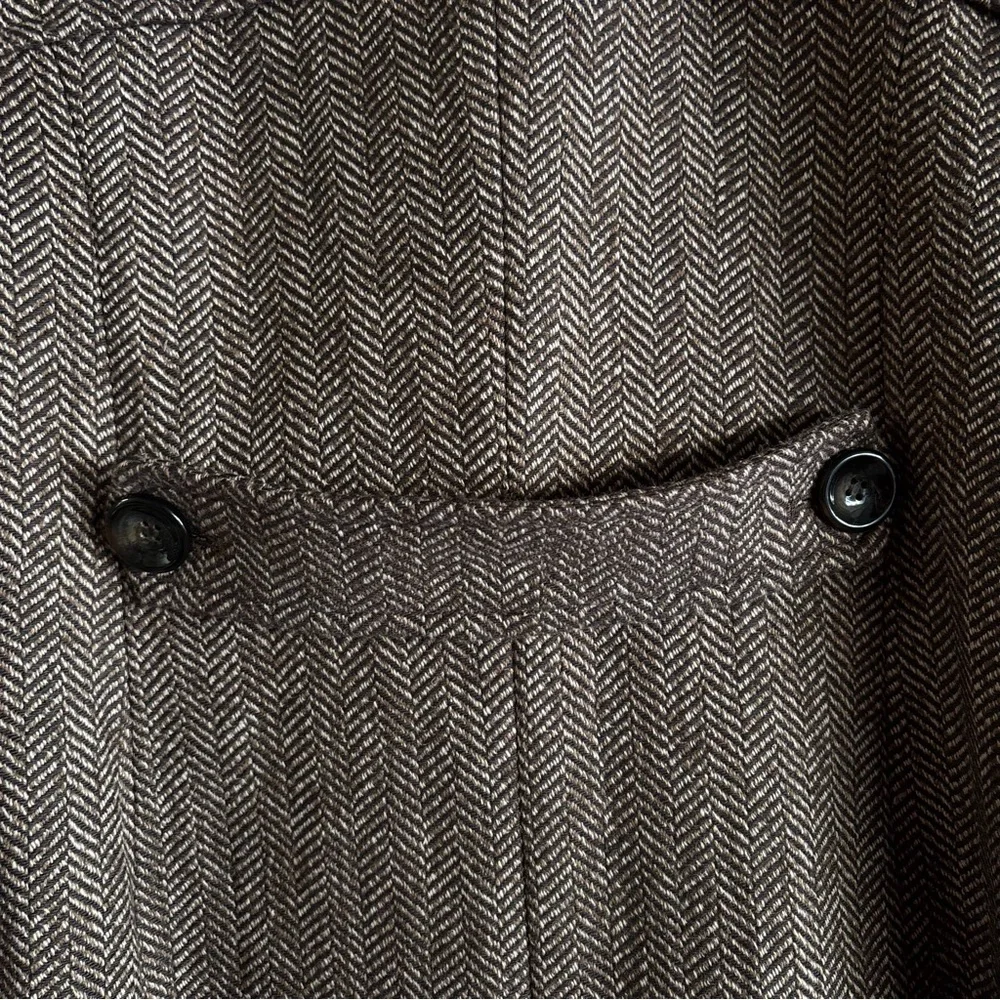 Jones New York Herringbone Brown Trench Coat - Picture 6 of 8